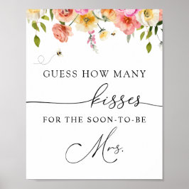 Hoeveel kussen voor het al gauw Mevrouw bord Poster