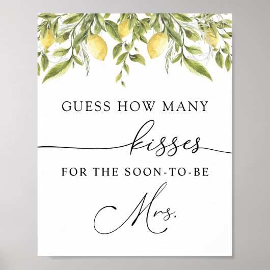 Hoeveel kussen voor het bijna mevrouw bord poster (Voorkant)