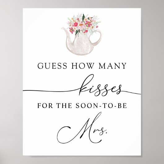 Hoeveel kussen voor het bord voor Mevrouw Poster (Voorkant)