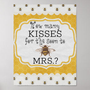 Hoeveel kussen voor het snelle-tot-bijenspel poster