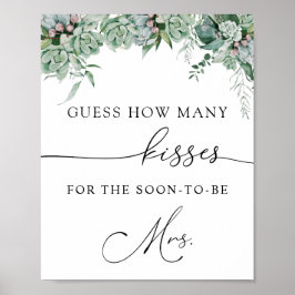 Hoeveel kussen voor het spoedig Mevrouw Bord Poster