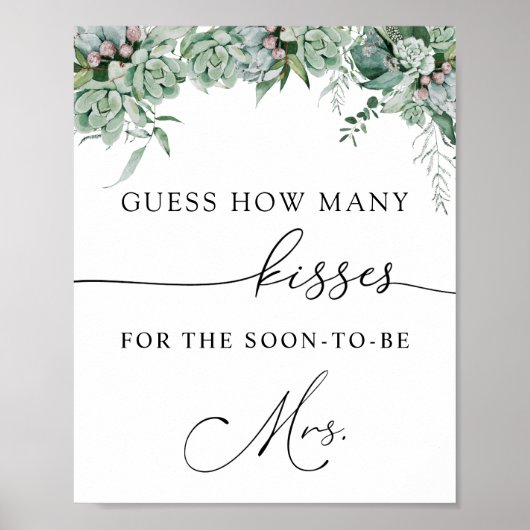 Hoeveel kussen voor het spoedig Mevrouw Bord Poster (Voorkant)