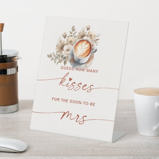 Hoeveel Kussen Vrijgezellenfeest Coffee Game Teken Reclamebord Met Voetstuk (Insitu)