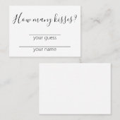 Hoeveel Kussen Vrijgezellenfeest Game Guess Kaart Plaatskaartje (Voorkant / Achterkant)