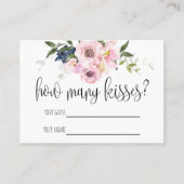 Hoeveel kussen? Vrijgezellenfeest Game Kaart Plaatskaartje (Voorkant)