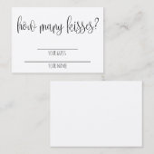 Hoeveel kussen? Vrijgezellenfeest Game Kaart Plaatskaartje (Voorkant / Achterkant)