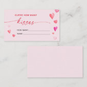 Hoeveel kussen Vrijgezellenfeest Valentijns spel Informatiekaartje (Voorkant / Achterkant)