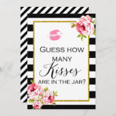 Hoeveel kussen zijn er in de pot 5x7" Teken Kaart (Voorkant / Achterkant)