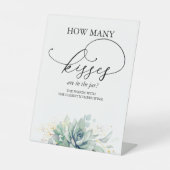 Hoeveel kussen zitten er in de pot? reclamebord met voetstuk (Voorkant)