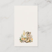 Hoeveel kussenlaarzen en bubbelig Vrijgezellenfees Informatiekaartje (Achterkant)