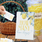 Hoeveel Lemon Drops Party Game Reclamebord Met Voetstuk