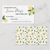 Hoeveel Lemon Drops Vrijgezellenfeest Game kaart Plaatskaartje (Voorkant / Achterkant)