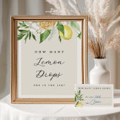 Hoeveel Lemon Drops Vrijgezellenfeest Game Sign Poster