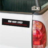 Hoeveel levende Bumpersticker (zwart) (Op Truck)