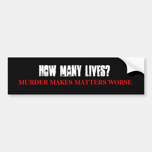 Hoeveel levende Bumpersticker (zwart) (Voorkant)