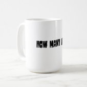 Hoeveel levensechte Mok (zwart-wit) (Voorkant links)
