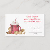 Hoeveel marshmallow spel - Hot cacao baby shower Informatiekaartje (Voorkant)