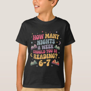 Hoeveel nachten lezen 67 meme zes zeven leraar t-shirt