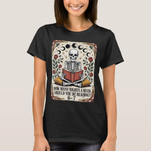 Hoeveel Nachten Lezen Meme 6 7 Grappige Boekliefhe T-shirt