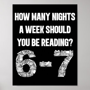 Hoeveel nachten per week lezen 6-7 67 leraar leerl poster