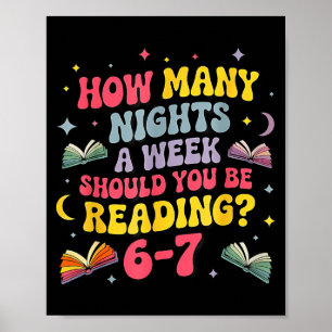 Hoeveel nachten per week moet je 67 Me lezen Poster