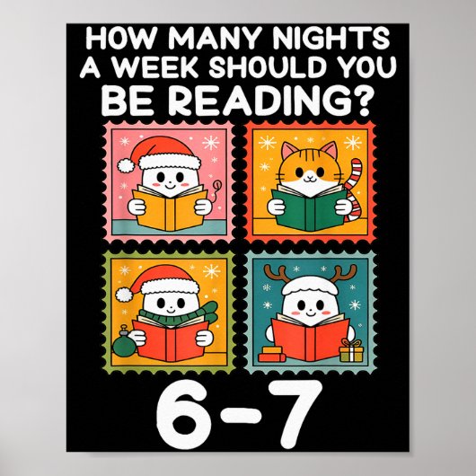 Hoeveel nachten per week moet je 67 Me lezen Poster (Voorkant)