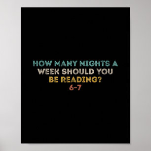 Hoeveel nachten per week moet je 6-7 F lezen Poster