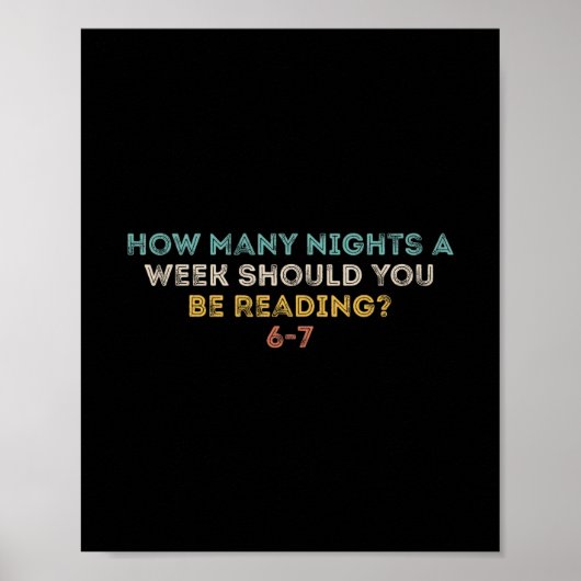 Hoeveel nachten per week moet je 6-7 F lezen Poster (Voorkant)