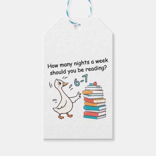 Hoeveel nachten per week moet je 6-7 lezen cadeaulabel (Voorkant)
