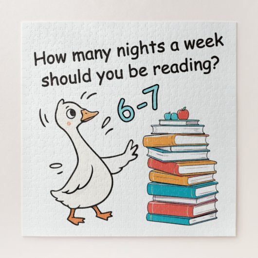 Hoeveel nachten per week moet je 6-7 lezen legpuzzel (Verticaal)