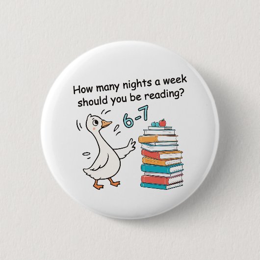 Hoeveel nachten per week moet je 6-7 lezen ronde button 5,7 cm (Voorkant)