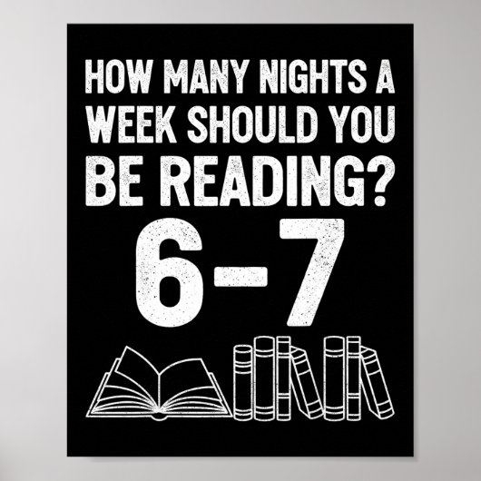 Hoeveel nachten per week moet je 6 7 M lezen Poster (Voorkant)