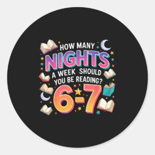 Hoeveel nachten per week moet je 6–7 M lezen Ronde Sticker