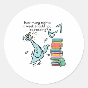 Hoeveel nachten per week moet je 6–7 T lezen Ronde Sticker