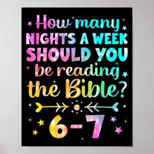 Hoeveel nachten per week moet je B lezen Poster