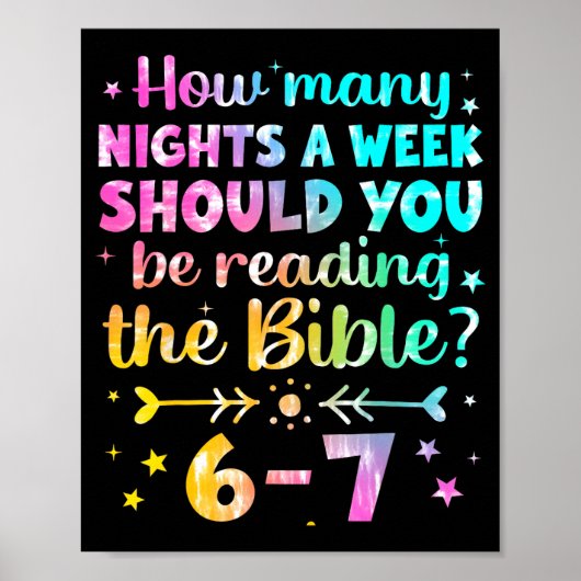 Hoeveel nachten per week moet je B lezen Poster (Voorkant)