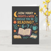 Hoeveel nachten per week moet je lezen? 67 kaart (Gele Bloem)