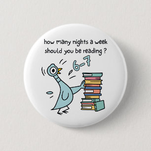 Hoeveel nachten per week moet je lezen? 67 ronde button 5,7 cm