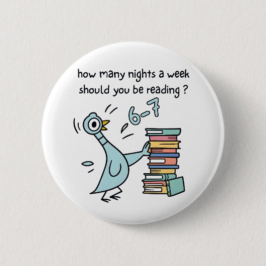 Hoeveel nachten per week moet je lezen? 67 ronde button 5,7 cm (Voorkant)