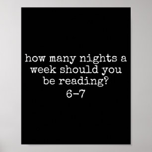 Hoeveel nachten per week moet je lezen 6 7 M Poster