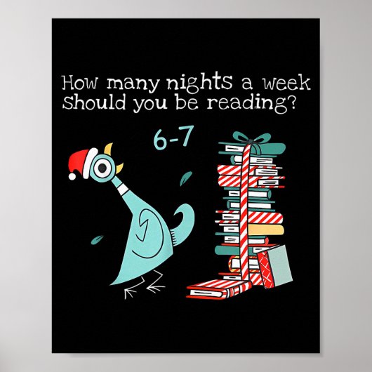 Hoeveel nachten per week moet je lezen 6-7 T Poster (Voorkant)