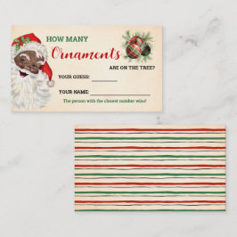 Hoeveel Ornamenten Santa Christmas Game Kaart Plaatskaartje