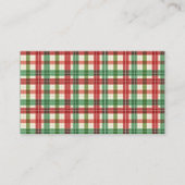 Hoeveel Ornamenten Spel Kerstmis Plaid Kaart Plaatskaartje (Achterkant)