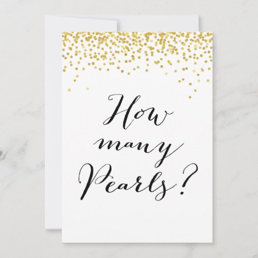 Hoeveel parels bevinden zich in het teken Jar 5x7" Kaart (Voorkant)