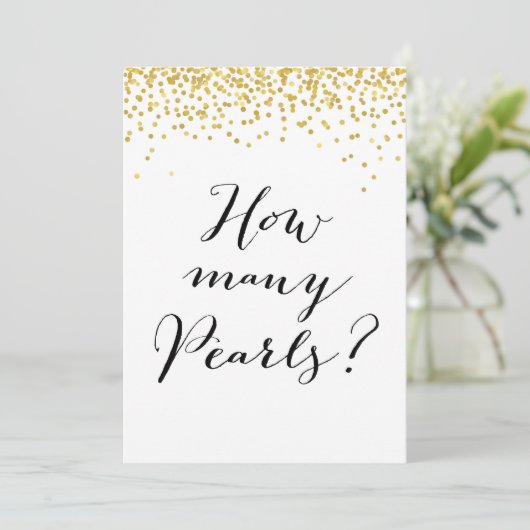 Hoeveel parels bevinden zich in het teken Jar 5x7" Kaart (Staand voorkant)