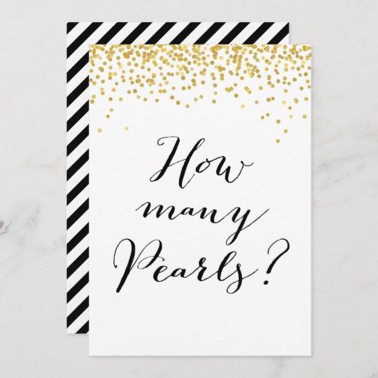 Hoeveel parels bevinden zich in het teken Jar 5x7" Kaart (Voorkant / Achterkant)