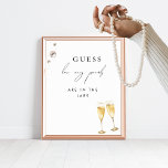 Hoeveel Parels Champagne Vrijgezellenfeest Game Si Poster<br><div class="desc">Dit elegante posters bord zou een geweldige aanvulling op je vrijgezellenfeest zijn!</div>