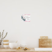Hoeveel pinda's mama baby olifant roze wit poster (Keuken)