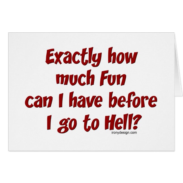 Hoeveel plezier voor de hel? (Voorkant Horizontaal)