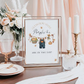 Hoeveel pompoen in Jar Rustic Baby shower Poster